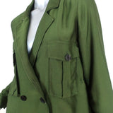 Marissa Webb Theo Jacket Dress Olive Size Medium Long Sleeve Mini available at CelebrityOwned.com img_4