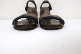 Marni Ankle Strap Sandals Bronze Leather & Navy Suede Size 36.5 Open Toe Flats available at CelebrityOwned.com img_5