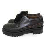 Marni Lug Sole Wingtip Oxfords Black Leather Size 36 available at CelebrityOwned.com img_5