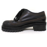 Marni Lug Sole Wingtip Oxfords Black Leather Size 36 available at CelebrityOwned.com img_6
