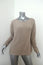 Massimo Alba Sweater Beige Cotton Knit Size Medium Scoop Neck Pullover