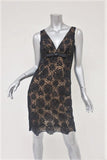 Michael Kors Collection Dress Black Crochet Lace Size 4 Sleeveless V-Neck Mini available at CelebrityOwned.com img_2