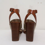 Michael Kors Collection Sandals Rigby Brown Leather & Beige Suede Size 37 available at CelebrityOwned.com img_8