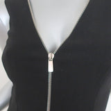 Michael Kors Collection Zip-Front Dress Black Stretch Wool Crepe Size 2-img_[image_position} from CelebrityOwned.com
