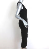 Michael Kors Collection Zip-Front Dress Black Stretch Wool Crepe Size 2-img_[image_position} from CelebrityOwned.com