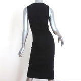 Michael Kors Collection Zip-Front Dress Black Stretch Wool Crepe Size 2-img_[image_position} from CelebrityOwned.com