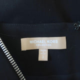Michael Kors Collection Zip-Front Dress Black Stretch Wool Crepe Size 2-img_[image_position} from CelebrityOwned.com