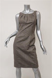 Michael Kors Dress Brown Virgin Wool Tweed Size 6 Sleeveless Sheath NEW available at CelebrityOwned.com img_1
