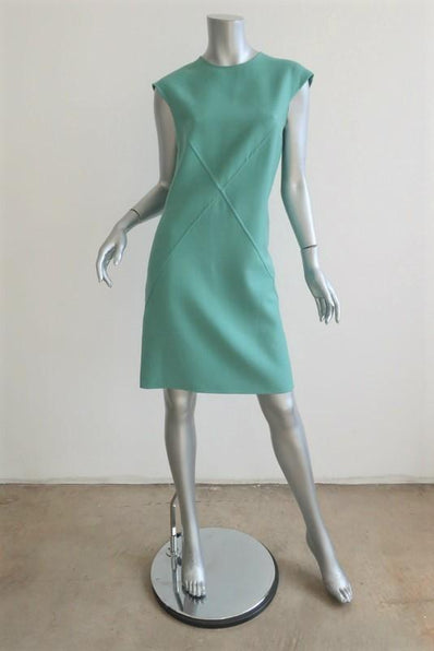 Michael Kors Dress Seafoam Virgin Wool Size 8 Cap Sleeve Shift available at CelebrityOwned.com img_1
