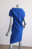 Michael Kors Shift Dress Royal Blue Stretch Wool Crepe Size 6 Short Sleeve available at CelebrityOwned.com img_5