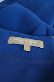 Michael Kors Shift Dress Royal Blue Stretch Wool Crepe Size 6 Short Sleeve available at CelebrityOwned.com img_6