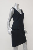 Michael Kors Sleeveless Dress Navy Wool-Blend Size 4 V-Neck Front Pocket Mini available at CelebrityOwned.com img_4