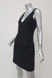 Michael Kors Sleeveless Dress Navy Wool-Blend Size 4 V-Neck Front Pocket Mini available at CelebrityOwned.com img_5