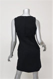 Michael Kors Sleeveless Dress Navy Wool-Blend Size 4 V-Neck Front Pocket Mini available at CelebrityOwned.com img_6