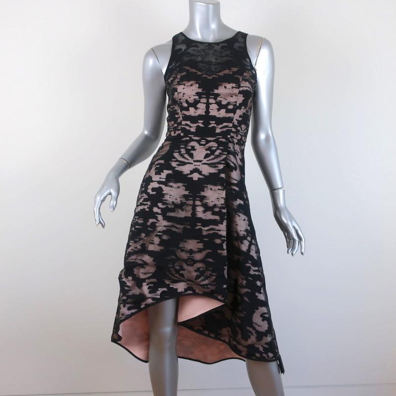 Milly Dress Martina Black/Blush Fil Coupe Size 0 Sleeveless NEW available at CelebrityOwned.com img_1