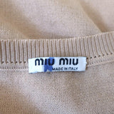 Miu Miu Tank Top Beige Cotton Knit Size 38 available at CelebrityOwned.com img_6