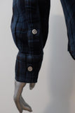 NSF Axel Plaid Button Down Shirt Blue/Red Dip Dye Size Petite Long Sleeve Top available at CelebrityOwned.com img_6