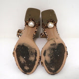 Nicholas Kirkwood Faux Pearl Sandals Miri Leopard Print Grosgrain Size 38 available at CelebrityOwned.com img_11