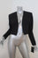 Nicole Miller Cropped Jacket Black Crepe Open-Front Size 6 NEW