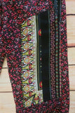 No. 21 Pants Black/Multi Floral Patchwork Print Silk Size 36 Cropped Trousers available at CelebrityOwned.com img_3