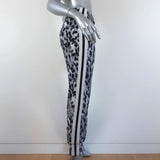 Norma Kamali Side Stripe Jog Pants Gray Leopard Print Size Extra Small available at CelebrityOwned.com img_4