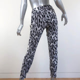 Norma Kamali Side Stripe Jog Pants Gray Leopard Print Size Extra Small available at CelebrityOwned.com img_5