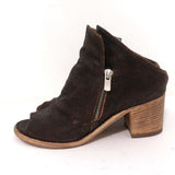 Officine Creative Mules Dark Brown Cracked Leather Size 36 Peep Toe Mid-Heel available at CelebrityOwned.com img_5