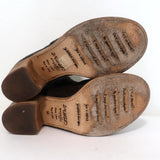 Officine Creative Mules Dark Brown Cracked Leather Size 36 Peep Toe Mid-Heel available at CelebrityOwned.com img_9