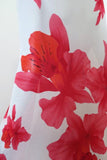 Oscar de la Renta Scarf Shawl Pareo White/Red Floral Print available at CelebrityOwned.com img_4