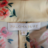 Paloma Blue Midi Dress Bronte Yellow Floral Print Size Small Long Sleeve V-Neck available at CelebrityOwned.com img_7