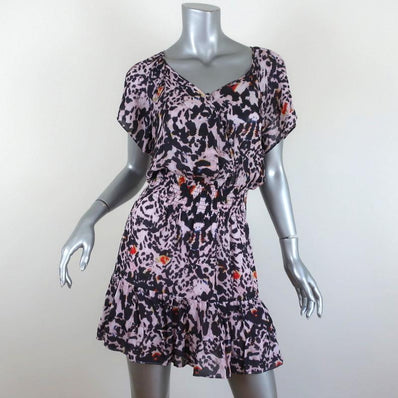 Parker Mini Dress Augustine Animal Print Silk-Blend Size Extra Small available at CelebrityOwned.com img_1