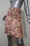 Paul & Joe Skirt Pink/Gold Lurex Floral Jacquard Size 36 available at CelebrityOwned.com img_3
