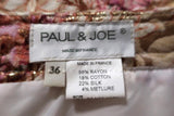 Paul & Joe Skirt Pink/Gold Lurex Floral Jacquard Size 36 available at CelebrityOwned.com img_6