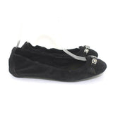 Pedro Garcia Ballet Flats Black Crystal-Embellished Suede Size 37 available at CelebrityOwned.com img_3