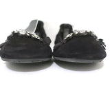 Pedro Garcia Ballet Flats Black Crystal-Embellished Suede Size 37 available at CelebrityOwned.com img_6