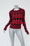 Philosophy Di Lorenzo Serafini Sweater Red/Black Jacquard Knit Pullover Size 2