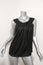 Philosophy di Alberta Ferretti Top Black Sequin & Laser Cut Lace Size US 4