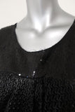 Philosophy di Alberta Ferretti Top Black Sequin & Laser Cut Lace Size US 4 available at CelebrityOwned.com img_3
