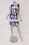 Prabal Gurung Dress White/Black Floral Print Satin Size 2 Sleeveless Sheath