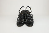 Prada Slingback Sandals Black Madras Woven Leather Size 38.5 Open Toe Heel available at CelebrityOwned.com img_3