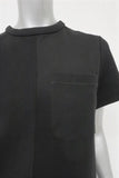 Proenza Schouler T-Shirt Dress Black Cotton Neoprene Size 4 Short Sleeve Mini available at CelebrityOwned.com img_3