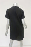 Proenza Schouler T-Shirt Dress Black Cotton Neoprene Size 4 Short Sleeve Mini available at CelebrityOwned.com img_5