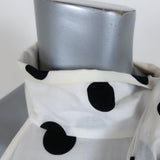 RIXO Dress Eleanor White & Black Polka Dot Size Large Tie-Neck Sleeveless Midi available at CelebrityOwned.com img_2