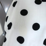 RIXO Dress Eleanor White & Black Polka Dot Size Large Tie-Neck Sleeveless Midi available at CelebrityOwned.com img_4
