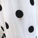 RIXO Dress Eleanor White & Black Polka Dot Size Large Tie-Neck Sleeveless Midi available at CelebrityOwned.com img_5