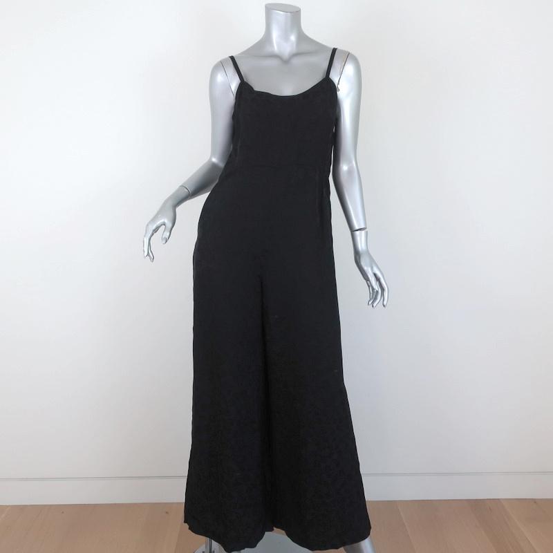 Rachel Comey Jammy Jumpsuit Black Satin Jacquard Size 2 NEW available at CelebrityOwned.com img_1