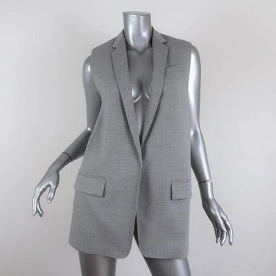 Rag & Bone Francois Vest Light Gray Wool-Blend Size Extra Extra Small available at CelebrityOwned.com img_1