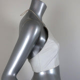 Rag & Bone Halter Crop Top Daytona White Leather Size Extra Small available at CelebrityOwned.com img_4