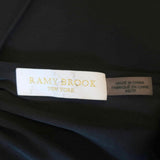 Ramy Brook Cold Shoulder Top Gigi Black Stretch Silk Blouse Size Extra Small available at CelebrityOwned.com img_6