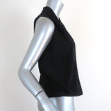 Ramy Brook Sleeveless Top Robi Black Stretch Silk Size Extra Small V-Neck Blouse available at CelebrityOwned.com img_3